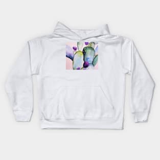 Watercolor Cactus Kids Hoodie